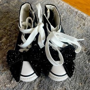 Converse crystal bow shoes